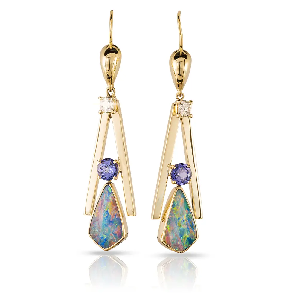 Details more than 86 opal drop earrings gold - esthdonghoadian