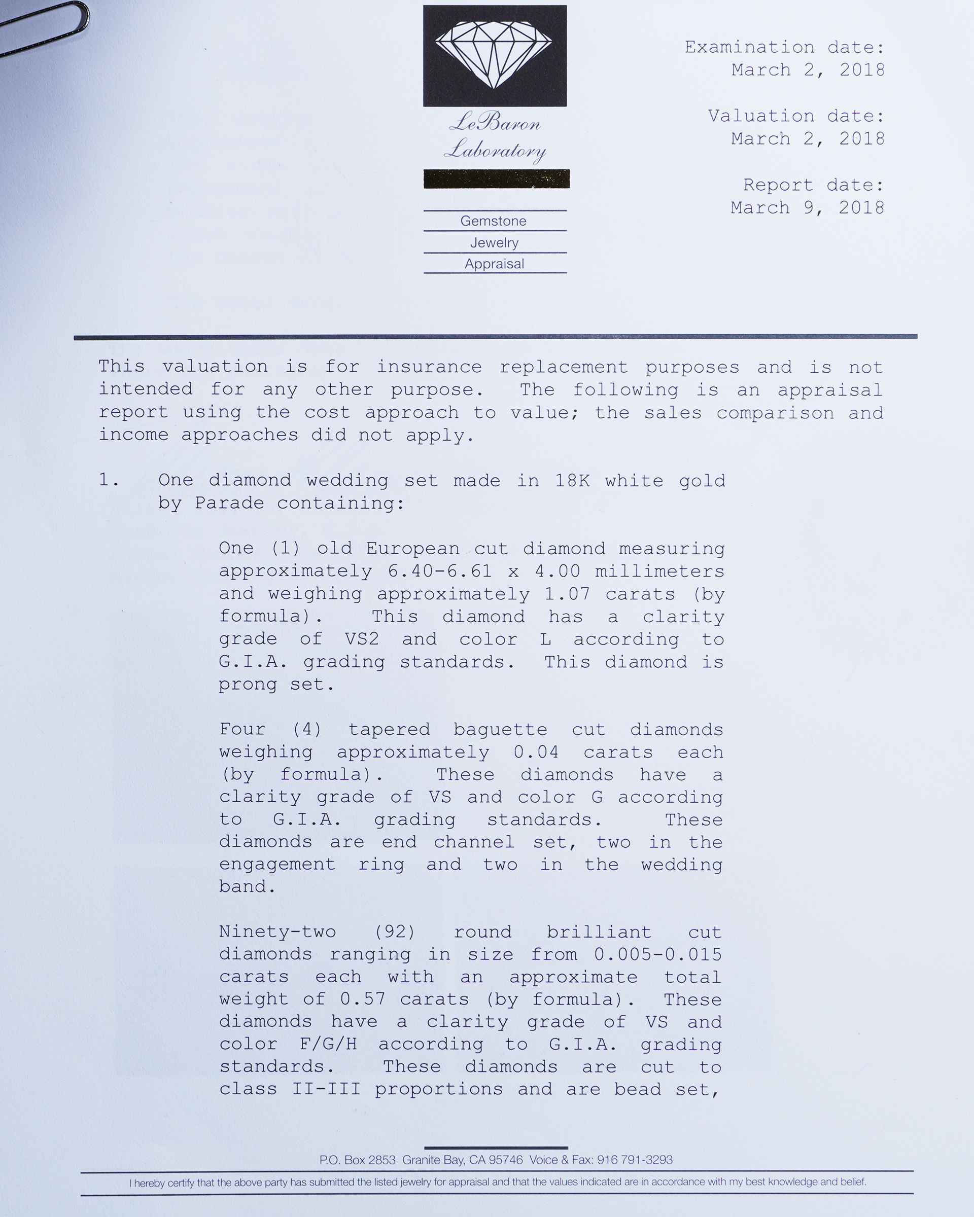 18K White Gold "Parade" Setting Wedding Set – FR-WG-00006 - Image 6